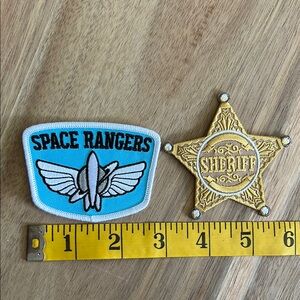 Pixar - Toy Story Space Rangers Patch and Sheriff Star Badge